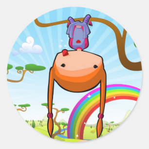 Maggie Longstocking Runder Aufkleber
