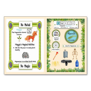 Maggie - Magnethorn-Einhornhandelskarte Tischnummer