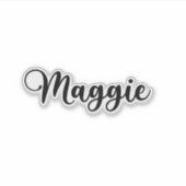Maggie Name - Handgeschriebene Kalligrafie Aufkleber (Vorderseite)