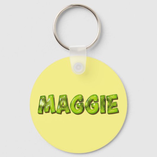 Maggie Name Kiwi Design Schlüsselanhänger (Vorderseite)