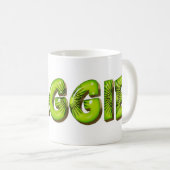 Maggie Name Kiwi Style Tasse Teetasse Kaffeetasse (VorderseiteRechts)