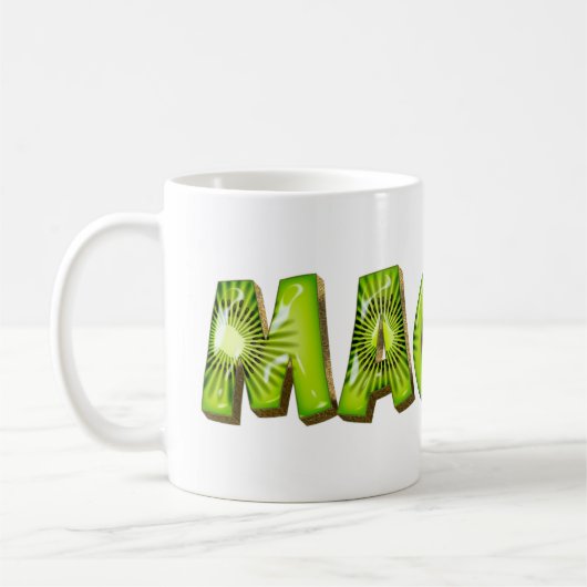 Maggie Name Kiwi Style Tasse Teetasse Kaffeetasse (Links)