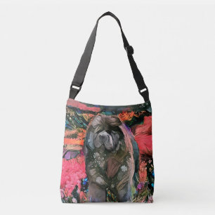 MAGGIE schwarze Chow-Chow Tasche oder Kreuzkörper