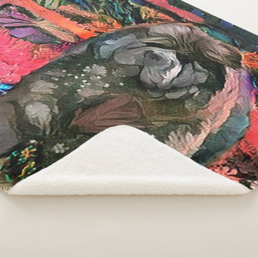 MAGGIE Schwarze Chow SHERPA BLANKET 3 Größen Sherpadecke (3/4)