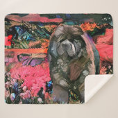 MAGGIE Schwarze Chow SHERPA BLANKET 3 Größen Sherpadecke (Vorderseite (Horizontal))