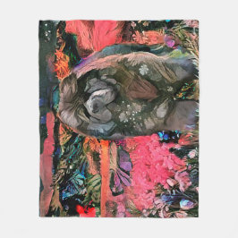 MAGGIE Schwarzer Schokoladenflockendecke 3 Größen Fleecedecke