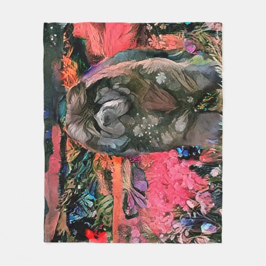 MAGGIE Schwarzer Schokoladenflockendecke 3 Größen Fleecedecke (Vorderseite)