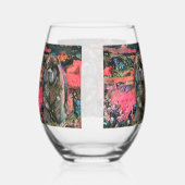 MAGGIE schwarzer Schuh Edelwein Glas (Rechts)