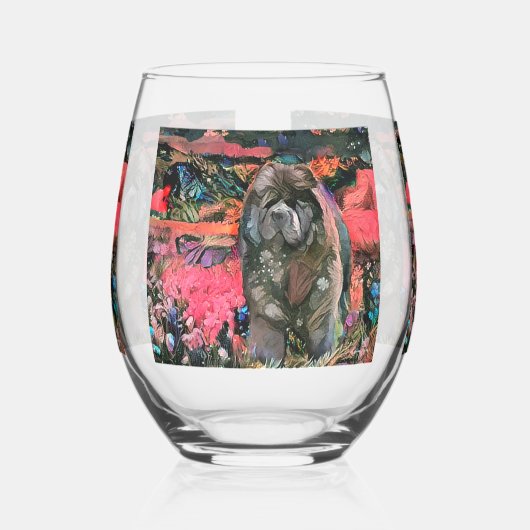 MAGGIE schwarzer Schuh Edelwein Glas (Links)