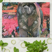 MAGGIE schwarzes Küchentuch (Gefaltet)