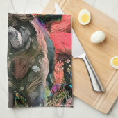 MAGGIE schwarzes Küchentuch (Viertel Falte)