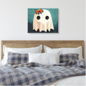 Maggie The Friendly Ghost - Niedliche Halloween Ar Leinwanddruck (Insitu (Schlafzimmer))