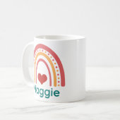 Maggie Vintag Boho Rainbow Kaffeetasse (Vorderseite Links)