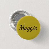 Maggie vom verwaisten schwarzen Namen des Button (Vorne & Hinten)