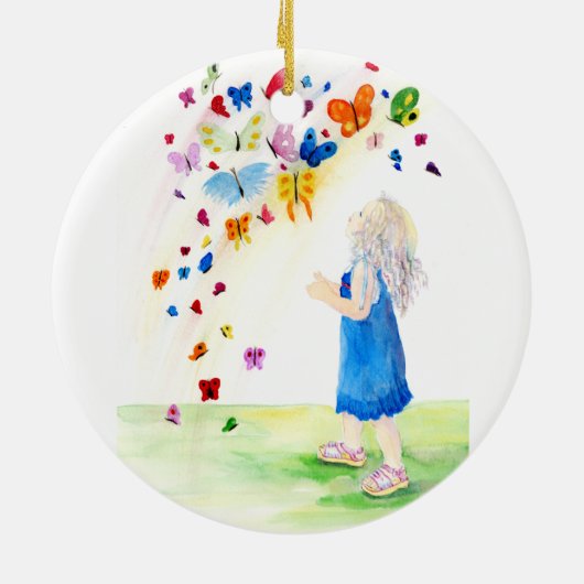 Maggies Schmetterlinge Keramikornament (Hinten)