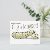 maggot_gag_zazzle postkarte (Stehend Vorderseite)