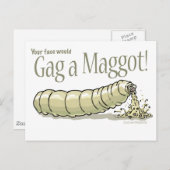 maggot_gag_zazzle postkarte (Vorne/Hinten)