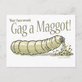 maggot_gag_zazzle postkarte (Vorderseite)