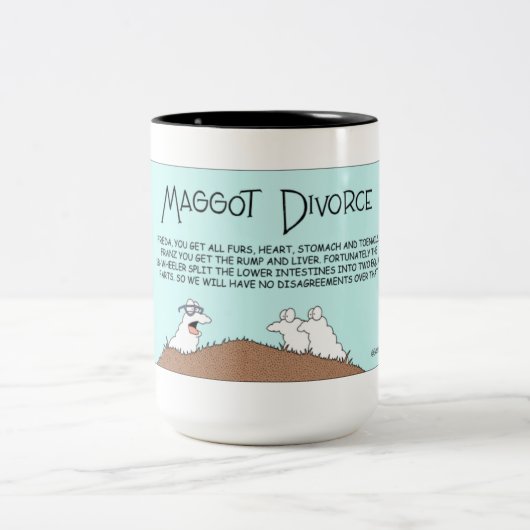 Maggot Scheidung Zweifarbige Tasse (Mittel)