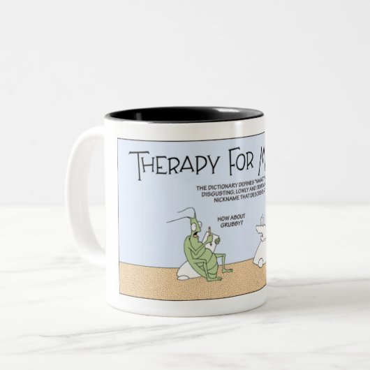 Maggot Therapy Zweifarbige Tasse (Vorderseite Links)