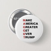 Maggot Trump überwindet Trump 2024 Button (Vorne & Hinten)