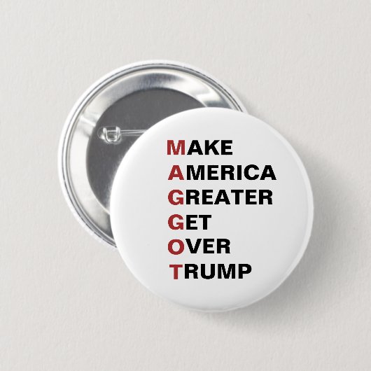 Maggot Trump überwindet Trump 2024 Button (Vorne & Hinten)
