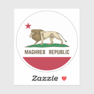 Maghreb Republic Lion Flag Berber Prix Aufkleber