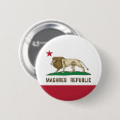 Maghreb Republic Lion Flag Berber Prix Button (Vorne & Hinten)