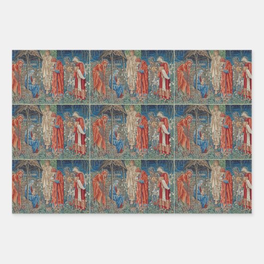 Magi, Mary und Baby Jesus Geschenkverpackung Geschenkpapier Set (Vorderseite)