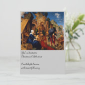 Magi Worship Baby Jesus Einladung (Stehend Vorderseite)