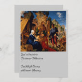 Magi Worship Baby Jesus Einladung (Vorne/Hinten)