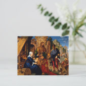 Magi Worship Baby Jesus Postkarte (Stehend Vorderseite)