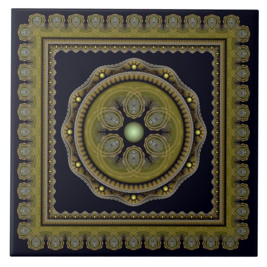 Magian fabelhafte gerahmte Ornament Fliese (Vorderseite)