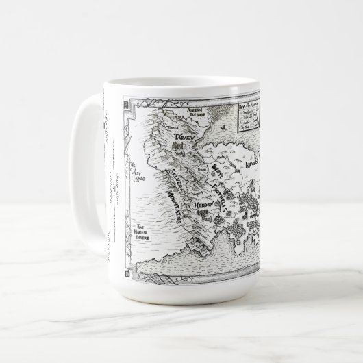 Magian Peninsula Karte Tasse (Vorderseite Links)