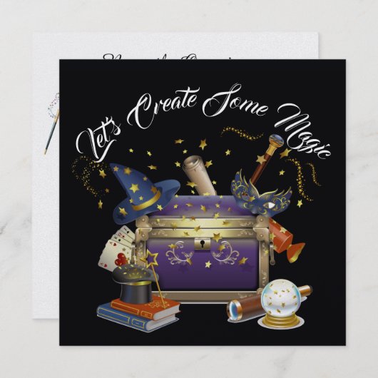 Magic 3 Einladung erstellen (Vorne/Hinten)