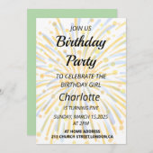 Magic 5. Geburtstagsbash Einladung (Vorne/Hinten)