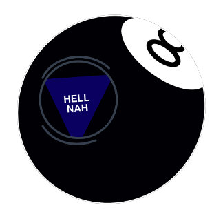 Magic 8 Ball Am I Stupid? Ironic Bowling Ball Aufkleber