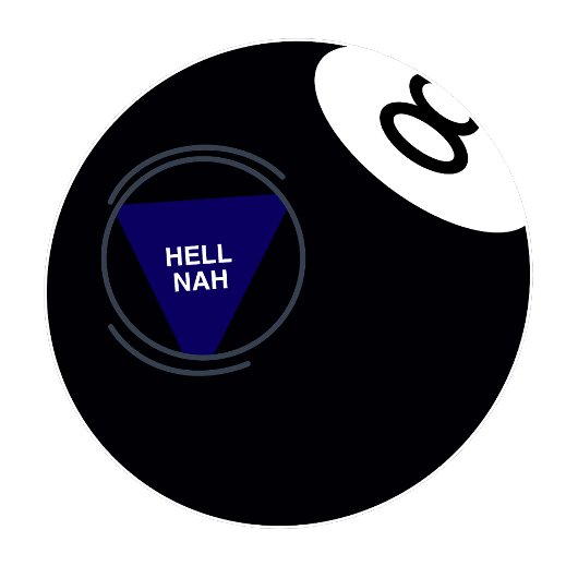 Magic 8 Ball Am I Stupid? Ironic Bowling Ball Aufkleber
