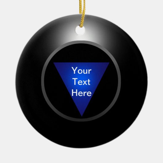 Magic 8 Ball - Ihr Text Keramik Ornament (Vorne)