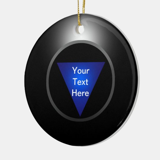 Magic 8 Ball - Ihr Text Keramik Ornament (Links)