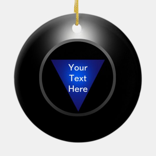 Magic 8 Ball - Ihr Text Keramik Ornament (Hinten)