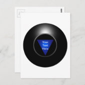 Magic 8 Ball - Ihr Text Postkarte (Vorne/Hinten)