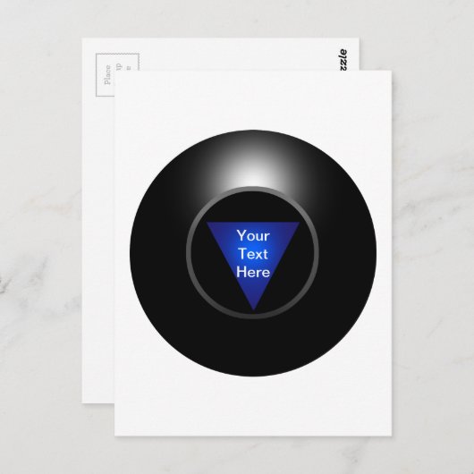 Magic 8 Ball - Ihr Text Postkarte (Vorne/Hinten)