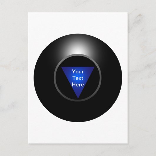 Magic 8 Ball - Ihr Text Postkarte (Vorderseite)