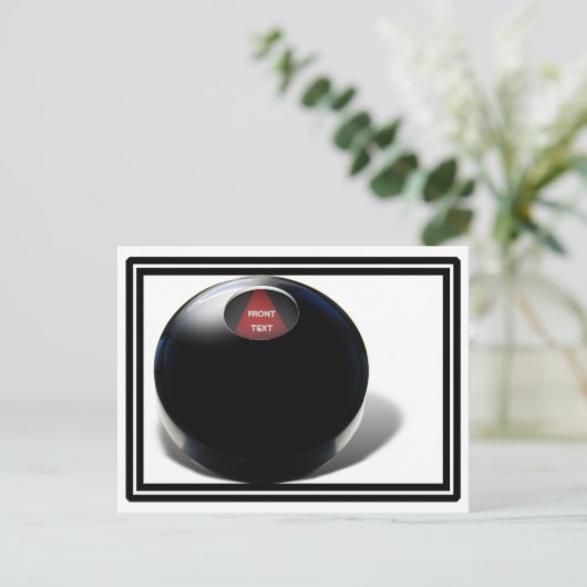 Magic 8 Ball Postkarte (Stehend Vorderseite)