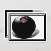 Magic 8 Ball Postkarte (Vorne/Hinten)