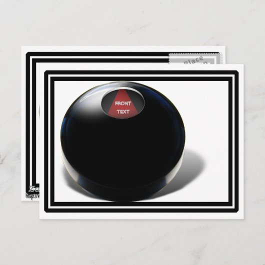 Magic 8 Ball Postkarte (Vorne/Hinten)