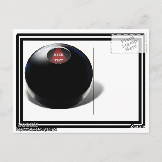 Magic 8 Ball Postkarte (Rückseite)