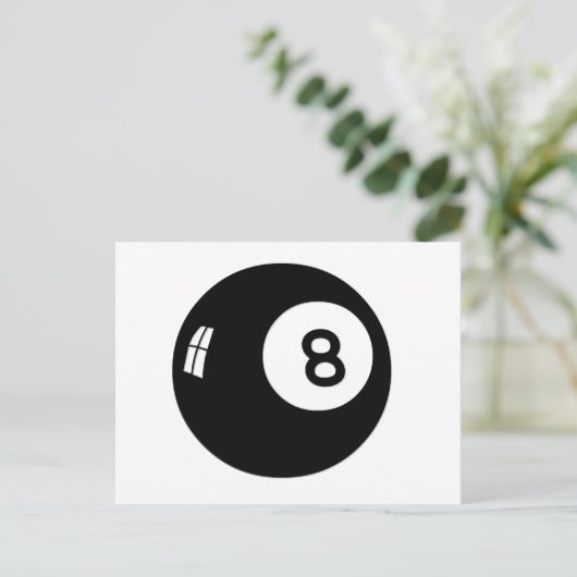 Magic 8 Ball Postkarte (Stehend Vorderseite)