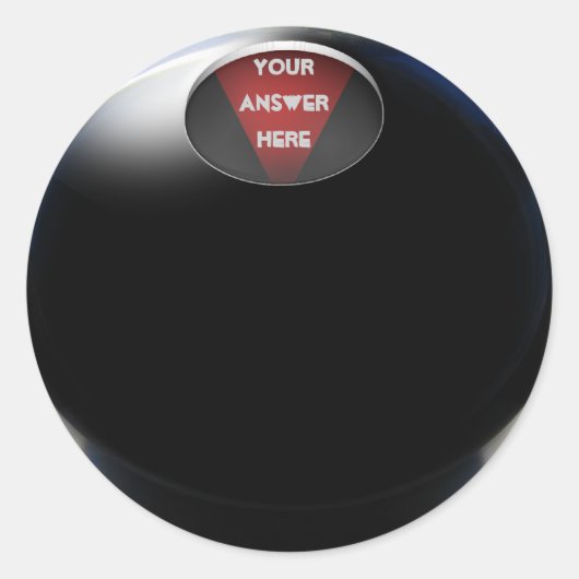 Magic 8 Ball Runder Aufkleber (Vorderseite)